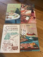 Vintage Set Of 4 Taylor Wine Company Recipe Books 1950s/60s BBQ Cooking Kitchen picture