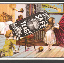 Warners Safe Yeast Rochester NY Fantasy Telescope Comet Fun Victorian Trade Card picture