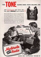 1946 Motorola Vita-Tone Auto Car Radio Original Print Ad  picture