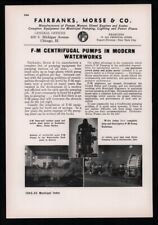 1942 Fairbanks, Morse Co Centrifugal pumps Chicago IL Vintage print ad picture