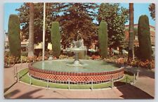 Orange California Plaza Square Memorial Fountain Chrome Postcard picture