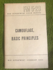 World War II Camouflage Basic Principles - US Army War Department Text picture