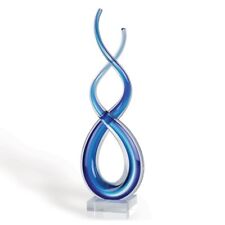 Badash Touch of Blues - Blue Crystal Murano-Style Glass Sculpture - Blue Home... picture
