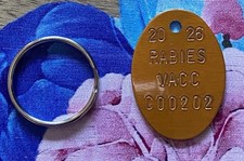 1  Official 2026 Rabies Vaccination Dog Tags  Vet Tag Dogs Cats Aluminum Tag New picture