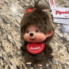 Big Head Monchhichi Size Keychain Mascot Brown Girl   picture