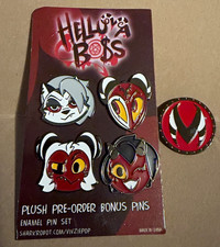 Shark Robot Helluva Boss Enamel Pin Set of 5 Loona Blizto Moxxie Millie IMP picture