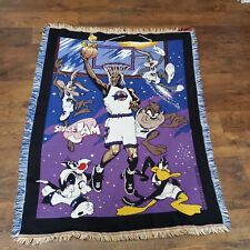 VTG Warner Bros Space Jam Michael Jordan Basketball Bugs Bunny Throw Rug Blanket picture