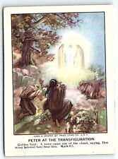 1927 LITTLE BIBLE LESSON PICTURES BIBLE SCHOOL PETER AT TRANSFIGURATION P3186 picture