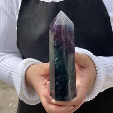 1.18LB Natural Fluorite Quartz Obelisk Crystal Wand Point Healing G3948 picture