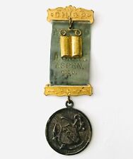 Aspen Lodge #21 Antique A.O.U.W. Medal Ribbon Breast Jewel Ancient Order Workmen picture