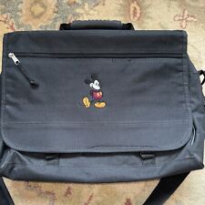 Disney Store Parks Mickey Mouse Laptop Computer Messenger Bag Black Strap picture
