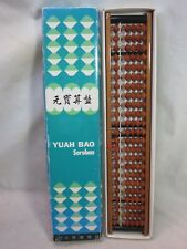 vintage YUAH BAO Soroban Abacus 180 5 bead 23 row wooden wood beads  picture