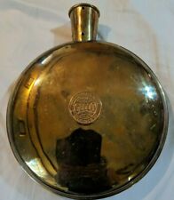Vintage Gello Bed Warmer Metal Hot Water Bottle Canteen Metal Stopper w/ Bag picture