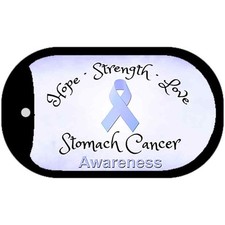 Stomach Cancer Novelty Metal Dog Tag Necklace 2" x 1" picture