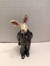 Blue Sky Clayworks Heather Goldminc Rabbit In A Tuxedo 2001 Retired 6”t picture