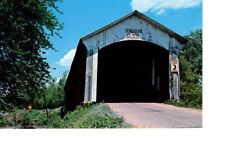 Vintage Vermillion County Indiana Chunn Ford Covered Bridge Unposted Card #566 picture