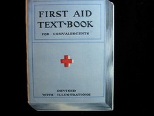 VINTAGE "FIRST AID TEXT-BOOK FOR CONVALESCENTS - 6 PGS" GET WELL GREETING CARD picture