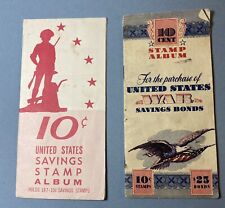 Vintage Pair of United States War Bond Stamp Albums 10 Cents picture