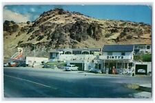 1962 Dinty's Cafe Motel & Service Stations On Highways Cars Rufus OR Postcard picture