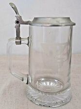 COOL VINTAGE WINSTON CIGARETTES BEER STEIN CLEAR GLASS MADE IN SLOVENIA picture