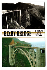 Postcard 4x6 CA Bixby Creek Bridge Then and Now Big Sur picture