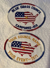 1971 Blue Grass Council Camporee Boy Scout Patch BSA Vintage Includes Sample picture