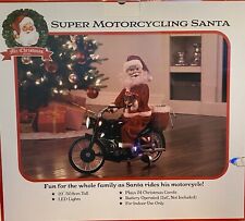Mr. Christmas Santa On Motorcycle Lights Music Motion Large 20