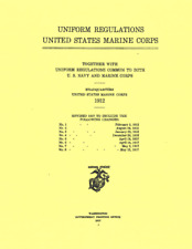 1912 Pre WW I Marine Corps USMC Uniform EGA Insignia & Chevron Regulations Book picture