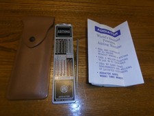 VTG- ARITHMA "ADDIATOR" CALCULATOR W/STYLUS, CASE & INSTRUCTIONS GERMANY picture