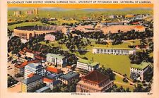 Carnegie Tech University Of Pittsburgh Campus Stadium Schenley Farm Postcard C66 picture