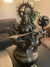 Metal Saraswati Statue | Saraswati Idol God Antique picture