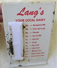 Vintage Lang's Dairy, Grinnell,Iowa IA Milk,Cream, Langs Cheese Checklist Holder picture