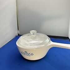 VTG Corning Ware Blue Cornflower 1-Pint P-81-B Sauce Pan With Lid. picture
