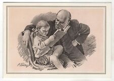1985 LENIN & Cute GIRL Children. Propaganda OLD Soviet Russian Postcard FOLDING picture