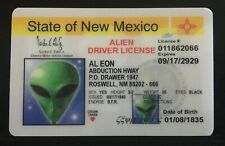 Alien AL Eon MAGNET State of New Mexico Drivers License Novelty ID UFO Roswell picture