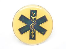 EMS Emergency Medical Services Star of Life Symbol Vintage Lapel Pin picture