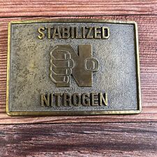 Vintage Stabilized Nitrogen Belt Buckle Agriculture picture