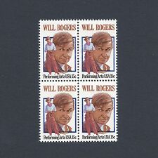 Will Rogers, American Humorist and Movie Star Mint Set of 4 Stamps 44 Years Old picture