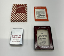 Rare Vintage 1950's Zippo Lighter - Unfired. In Box - Curlee Clothes. Colorado picture