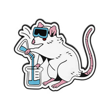 Lab Rat Chemistry Scientist Brooch Enamel Pins Cartoon Lab Mouse Beaker Test picture