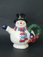 Ceramic Snowman Teapot Royal Seasons Christmas Snowman with hat  Handpainted .  picture