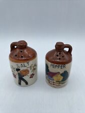 Vintage Ceramic Glazed Collectible Hand Painted Unique--Salt & Pepper Shakers picture