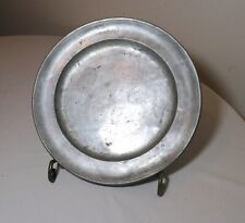 rare antique 1700's FGG French Two Tower mark forged pewter dinner plate dish picture