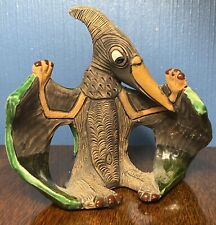 VINTAGE Pterodactyl Dinosaur Ceramic Figure - Nature  Art Decor 6” picture