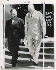 16 July 1945 press photo of Churchill and Truman at Potsdam picture