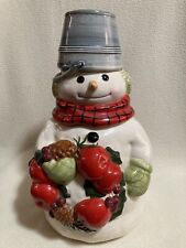 Hallmark Christmas Snowman Mitford Cookie Jar Jan Karon Vintage picture