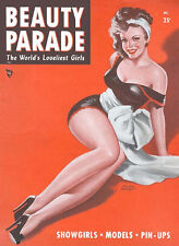 Vintage Beauty Parade Mag cover pinup pin-up December 1948 sexy girl lingerie picture