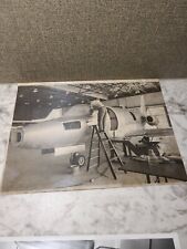 1968 Sabreliner Press Photo Jet Twin Under Construction Business Hangar Ladder  picture