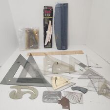 VTG Drafting Template Lot Drawing Tools Engineer Drafting Triangles Squares Arch picture