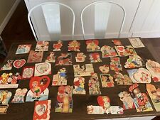 Lot Of 39 Vintage Valentine Cards 1940s 1950S picture